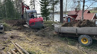 Day 1, part 2. Excavation! Building a small house pad. Time lapse