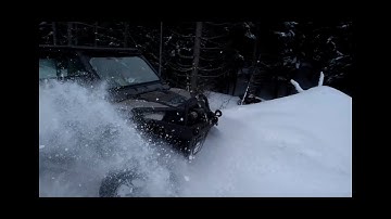 Snow wheeling with a side by side
