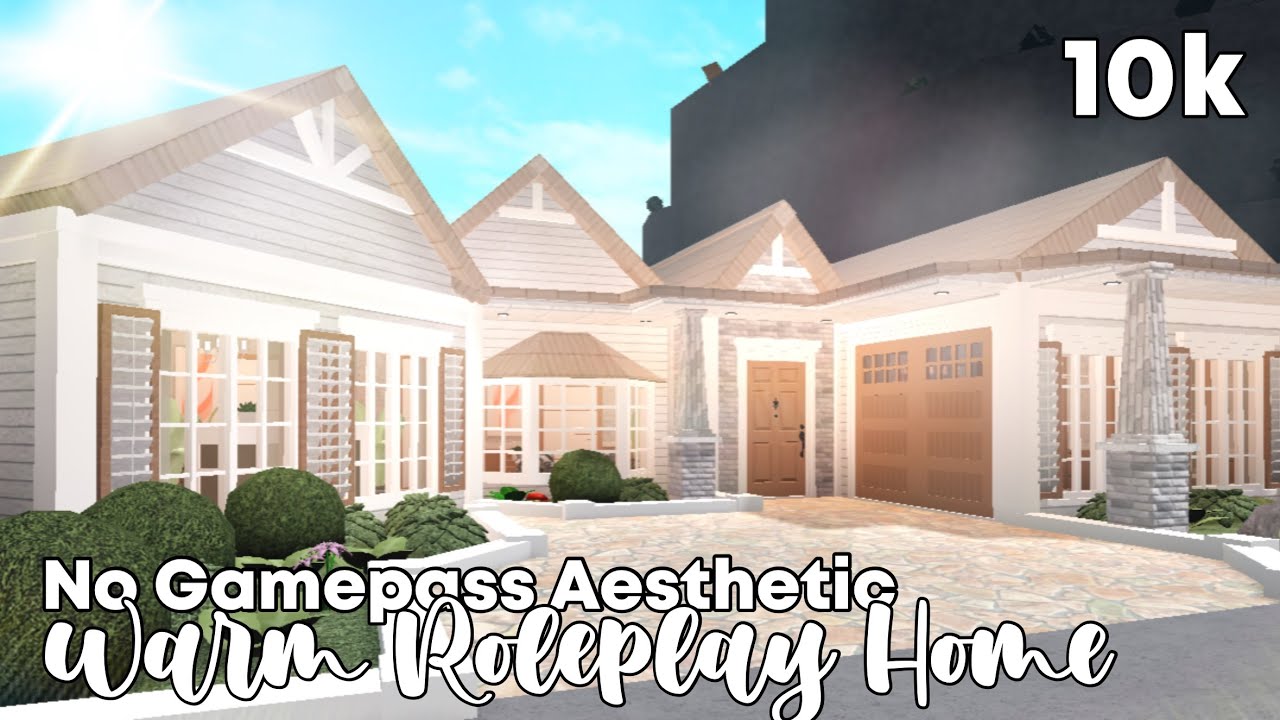 Roblox | Bloxburg: 10k No Gamepass Aesthetic Warm Roleplay Mansion ...