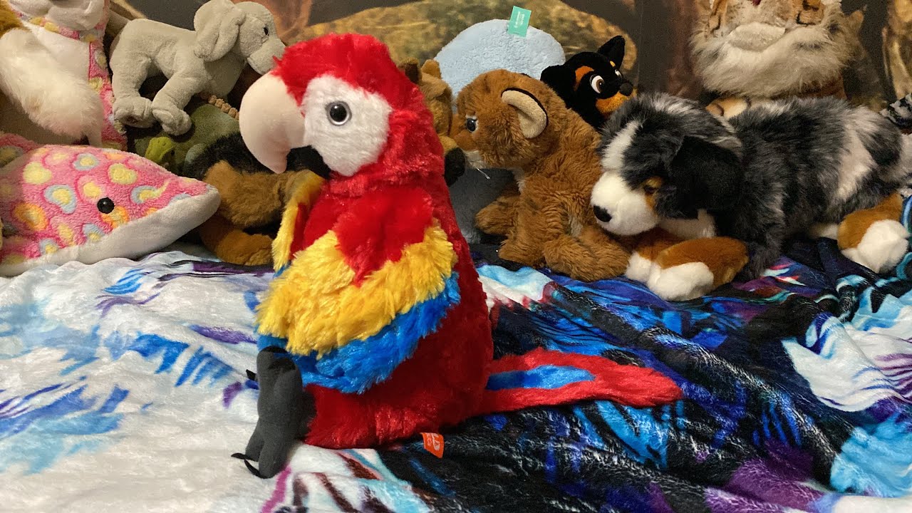 Wild Republic Cuddlekinz Scarlet Macaw Plush Unboxing YouTube