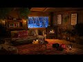 Cozy Hut Ambience 🔥  Fall asleep to the sound of a crackling fire in a cabin in the Forest