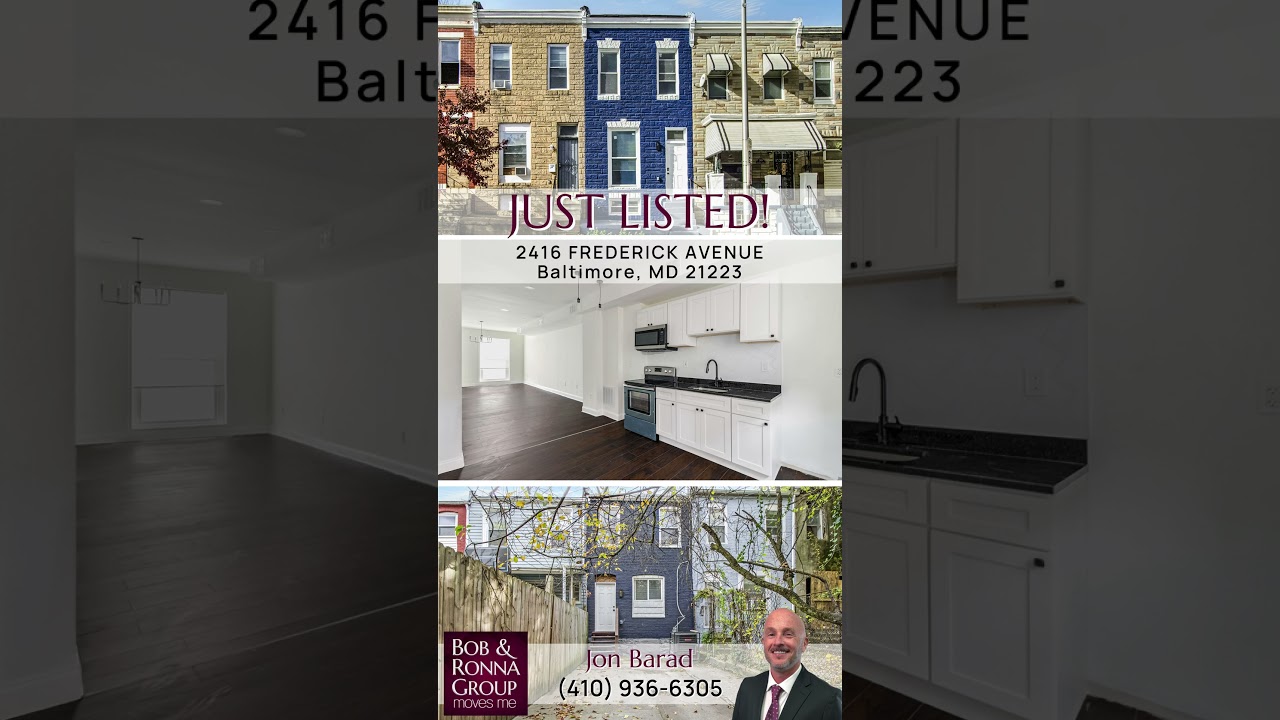 Just Listed! 2416 Frederick Avenue, Baltimore, MD 21223