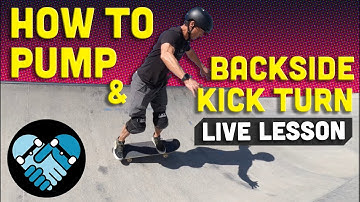 How to Backside Kickturn: Live Skateboarding Lesson, for Quarter Pipes, Mini Ramps, Bowls