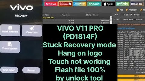 Vivo V11 pro (pd1814f) stuck Recovery mode fix flash file 💯 working ✅✅✅