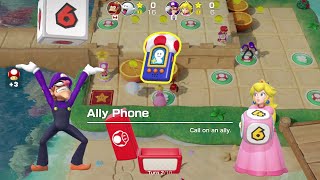 Super Mario Party | Diddy Kong & Boo vs Waluigi & Peach #682 Turns 10 (Player 1)