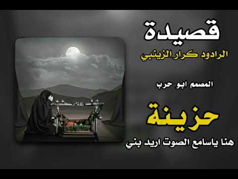 الرادود كرار الزينبي قصيدة حزينة هنا ياسامع الصوت اريد بني