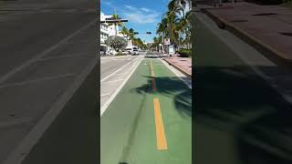 Going on a bike ride on Ocean Drive is the biggest vibe! 😎 #miami #miamibeach #oceandrive #bike