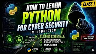 How to learn python for cyber security||Class 1||Introduction to Python|| ROAD TO CYBER SECURITY 