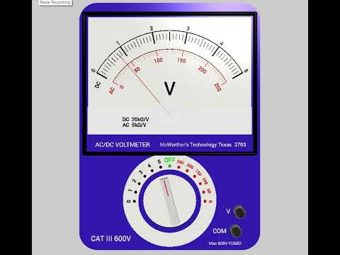Modeling a Volt Meter in vPython