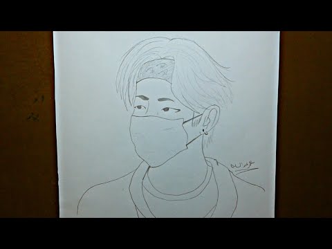 كيفية رسم تاي من فرقة BTS 