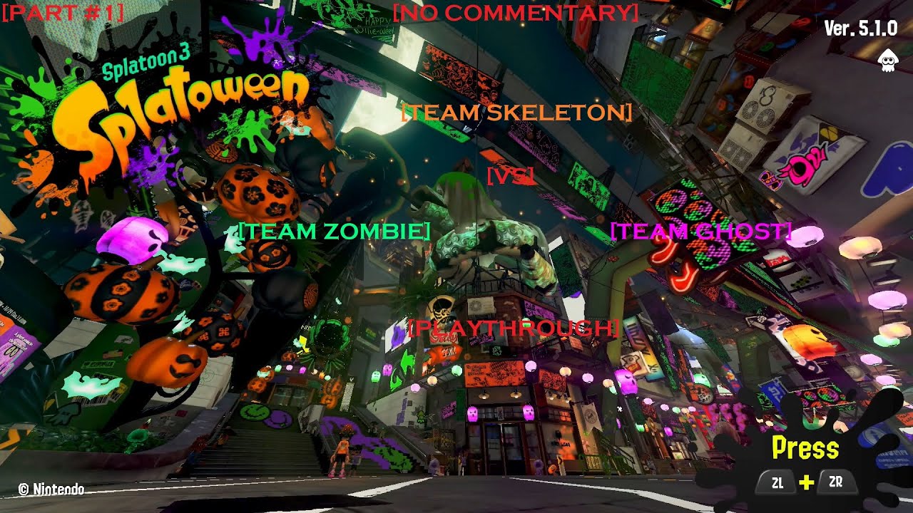 Splatoon 3 Splatoween Gameplay | [Part #1] | Zombie vs Skeleton vs ...