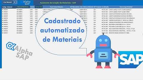 Script - Automatização de cadastro de materiais SAP (ERP SAP)