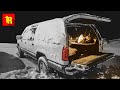 Overnight solo truck camping  surviving a blizzard