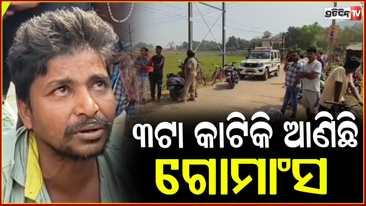 ଯାଜପୁରରେ ଗୋ ମାଂସ ବିକାଳୀକୁ , ଗୋଡ଼େଇ ଧରିଲେ ଗ୍ରାମବାସୀ ! Beef seller caught by Villagers  , Jajpur