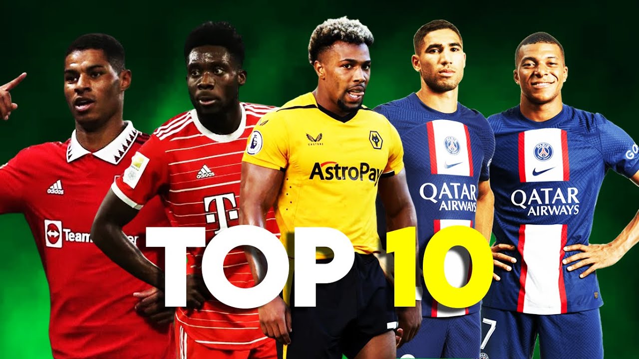Tørke temperament Mistillid Top 10 FASTEST Football Players 2023 - YouTube