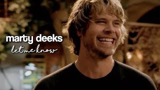 marty deeks | let me know