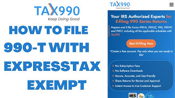 How To File 990-T With Express Tax Exempt ⏬👇