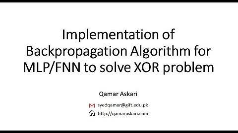 MATLAB implementation of Multilayer Perceptron for XOR problem (Urdu)