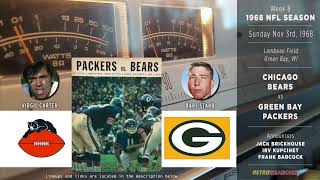 1968-Nov-03 • NFL Week 8 • Chicago Bears vs Green Bay Packers - Radio