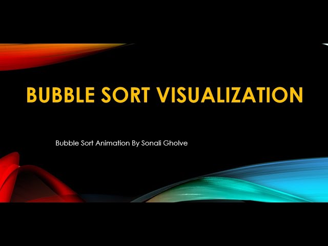 Bubble sort (animated example) 