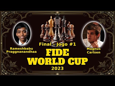 Final da Copa do Mundo de Xadrez 2023! Praggnanandhaa x Magnus