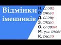 Відмінки іменників, їхнє значення. Відмінювання іменників в українській мові.