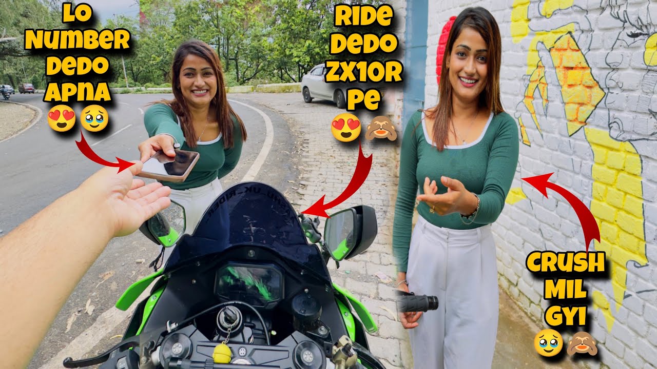 Random Hot Girl Wants To Ride On My Kawasaki ZX10R | Cute Girl Ask My Number Front His Boyfriend 😂|