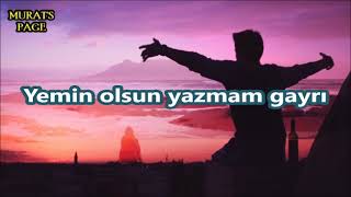 Sildim Gönül Defterinden Yemin Olsun Yazmam Gayrı - KARAOKE \