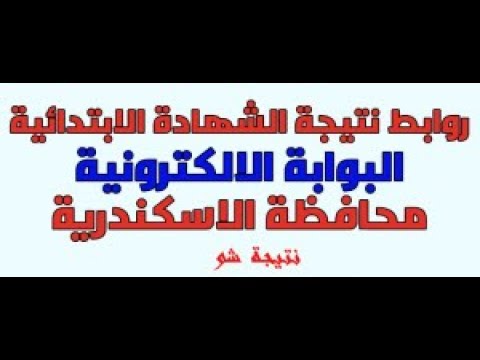 معرفة نتيجة الشهادة الابتدائية بالاسكندرية 2019 من موقع وزارة التربية والتعليم