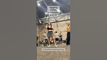 I’m getting a little ambitious lately 😅 #circusperformer #juggling #juggler #juggle #circus