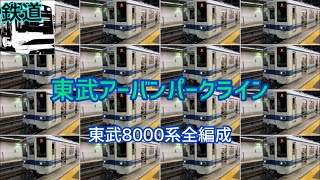 【鉄道】東武アーバンパークライン8000系全16編成を撮影！