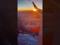 Beautiful sunset flying over the french alps  travel france