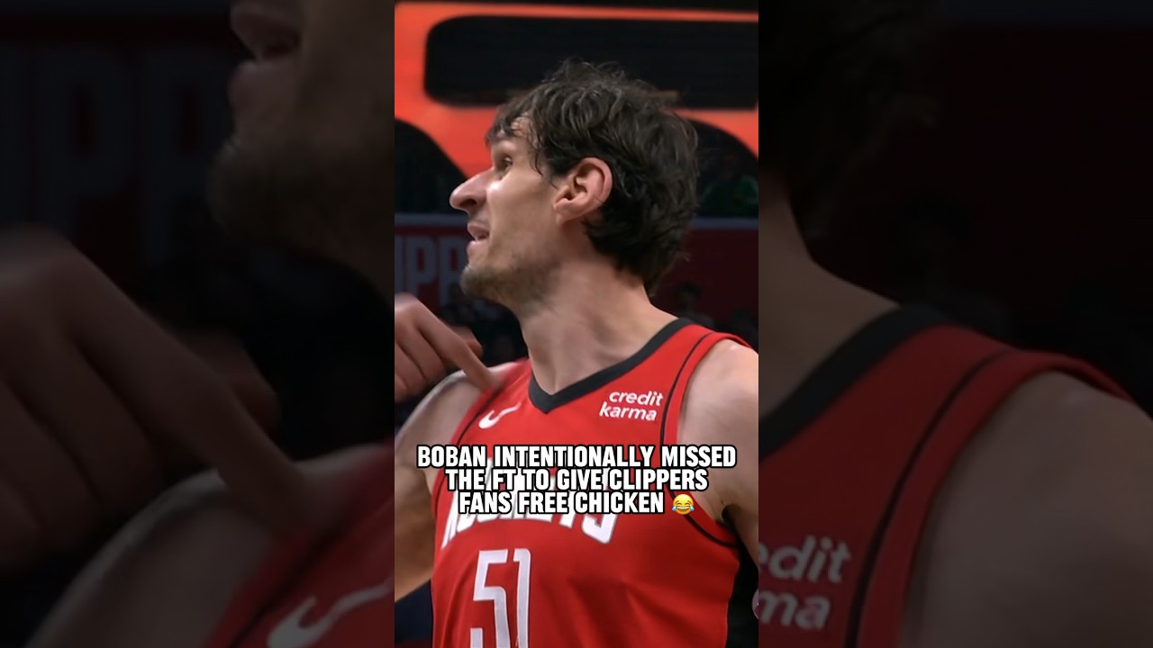 Boban Marjanovic misses free throw to give Clippers fans free chicken