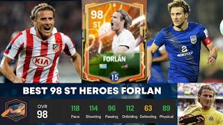 HEROES ST DIEGO FORLAN 98 OVR PLAYER REVIEW | FC MOBILE 24