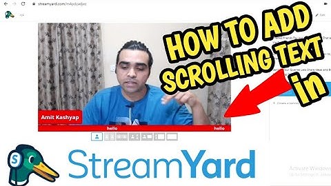 How to Add scrolling Text in Streamyard Live Stream. Hindi Tutorial for StreamYard. Scrolling Text