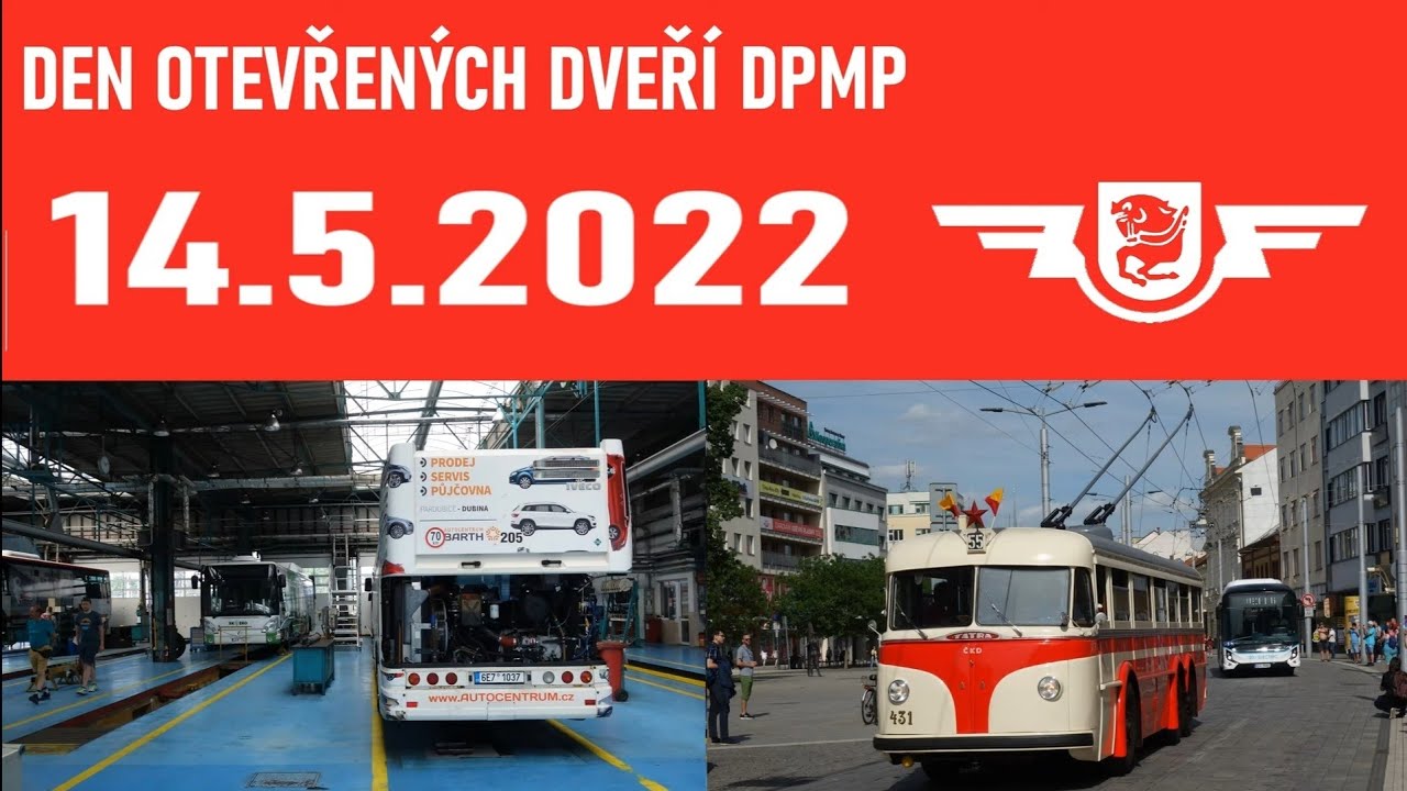 Den otevřených dveří DPMP - 70 let trolejbusů (14.5.2022)