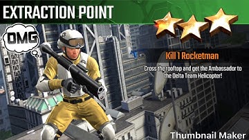 Extraction point (how to get Explosion kill), Sniper strike special ops mission #10- London (pistol)