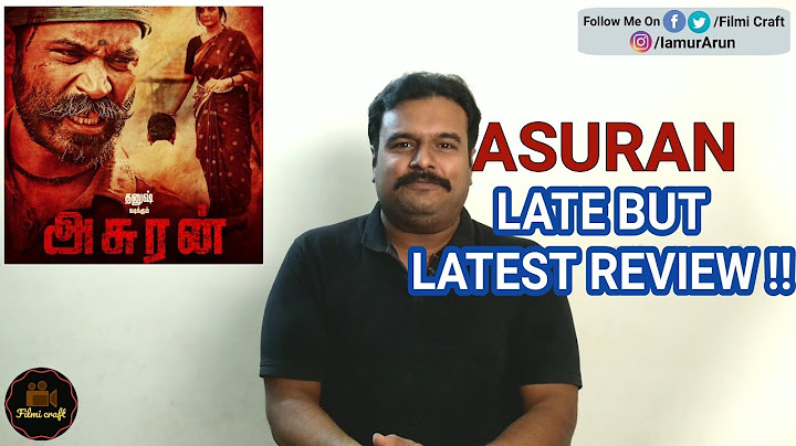Asuran (2019) Movie Review by Filmi craft Arun | Dhanush | Vetrimaaran | Manju Warrier