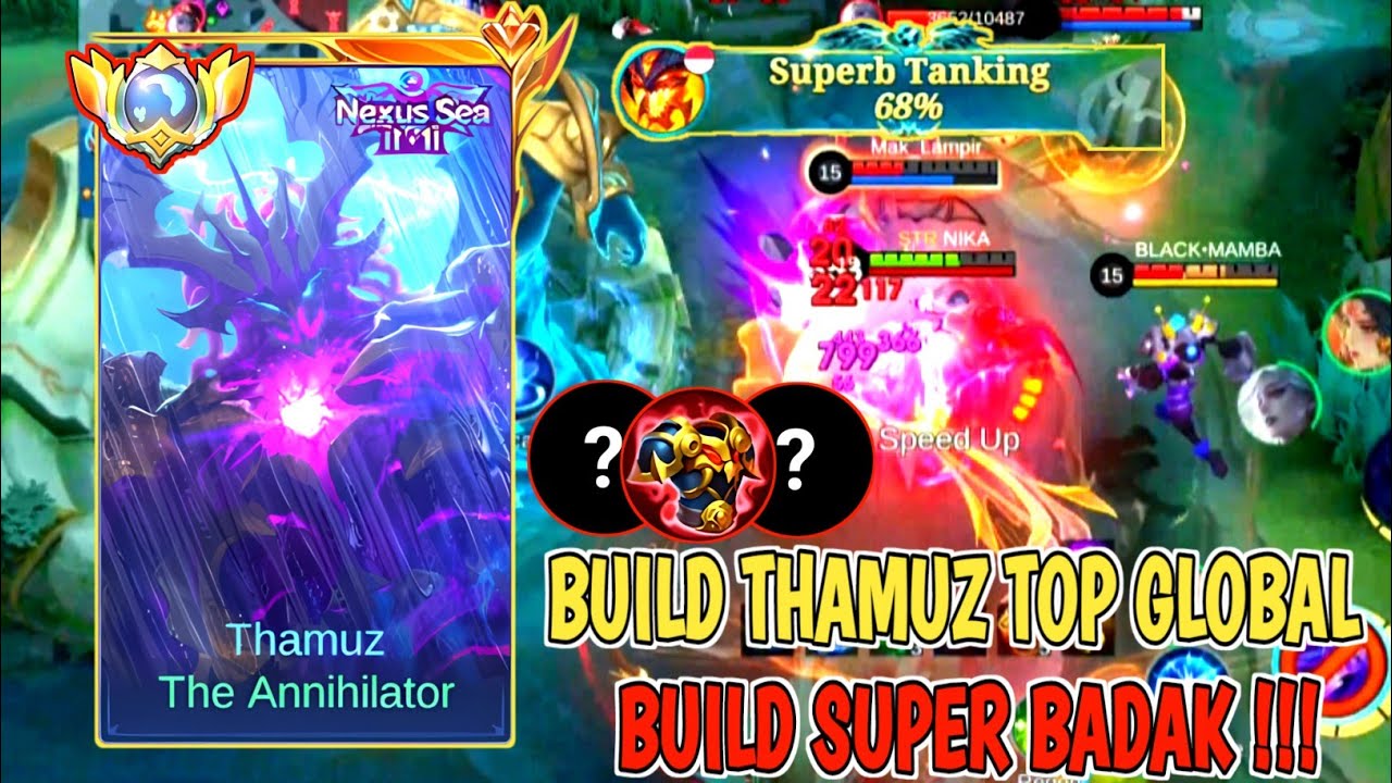 TUTORIAL GENDONG PUBLIK PAKAI BUILD THAMUZ TOP GLOBAL‼️ COCOK BUAT PLAYER SOLO RANK @NikaGaming21 