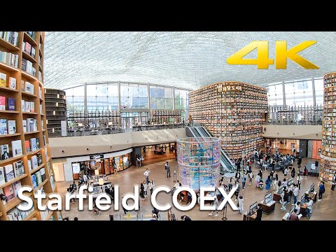 Starfield COEX Mall Gangnam | Walking Tour Seoul Korea 4K UHD