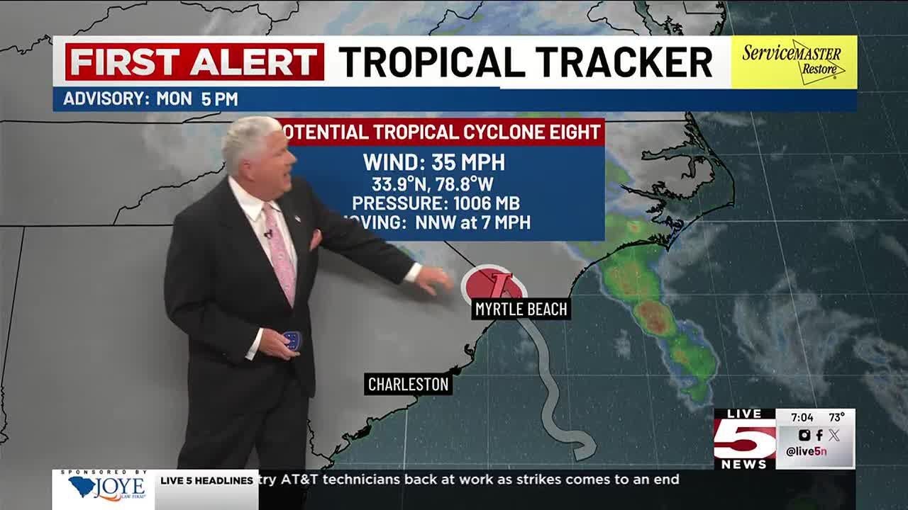 VIDEO: Potential Tropical Cyclone Eight misses Lowcountry, lashes North Carolina coast