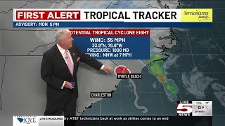 VIDEO: Potential Tropical Cyclone Eight misses Lowcountry, lashes North Carolina coast screenshot 5