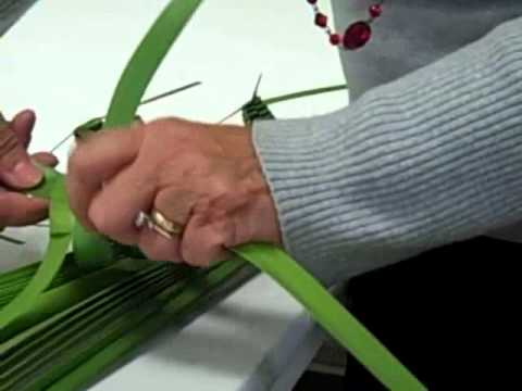 A lesson in "palm weaving" from Donna at Our Lady of Grace C