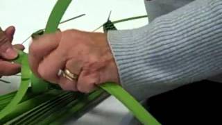 A lesson in palm weaving from Donna at Our Lady of Grace C