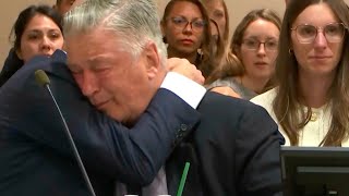 Alec Baldwin weeps in court when judge announces involuntary manslaughter case dismissed mid-trial