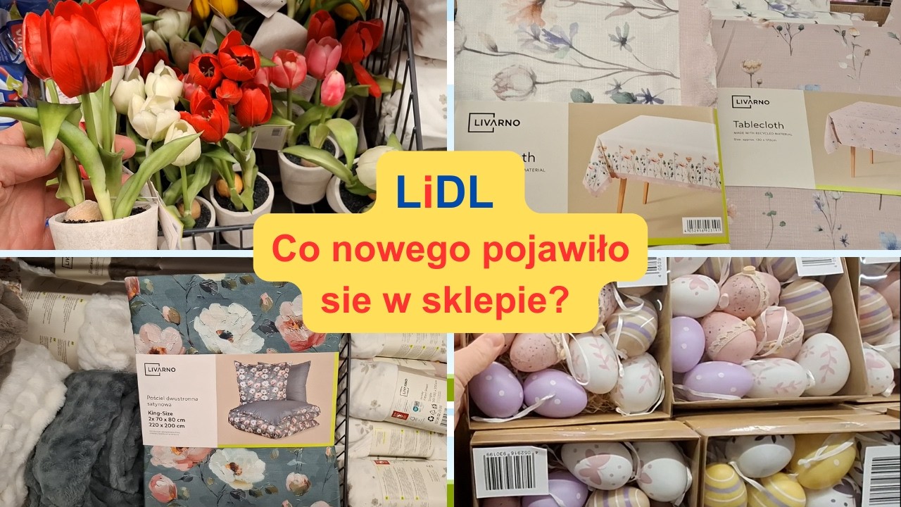 LIDL NOWOŚCI POŚCIELE OBRUSY DEKORACJE WIELKANOCNE TULIPANY