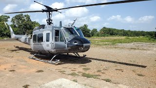Helicóptero Bell Uh-1H Huey Encendido Y Despegue En Mdan República Dominicana Fard