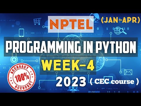 Programming in Python || NPTEL week 4 assignment answers 2023 #nptel #pythonprogramming #skumaredu