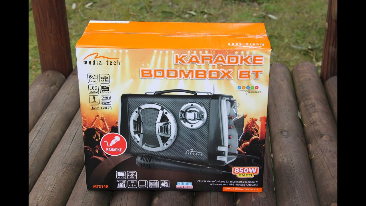 Unboxing i test MediaTech Karaoke BOOMBOX BT MT3149 YouTube