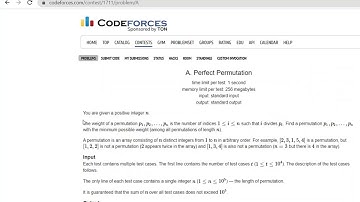 A. Perfect Permutation ||   Codeforces Round #810 (Div. 2) || Solutions